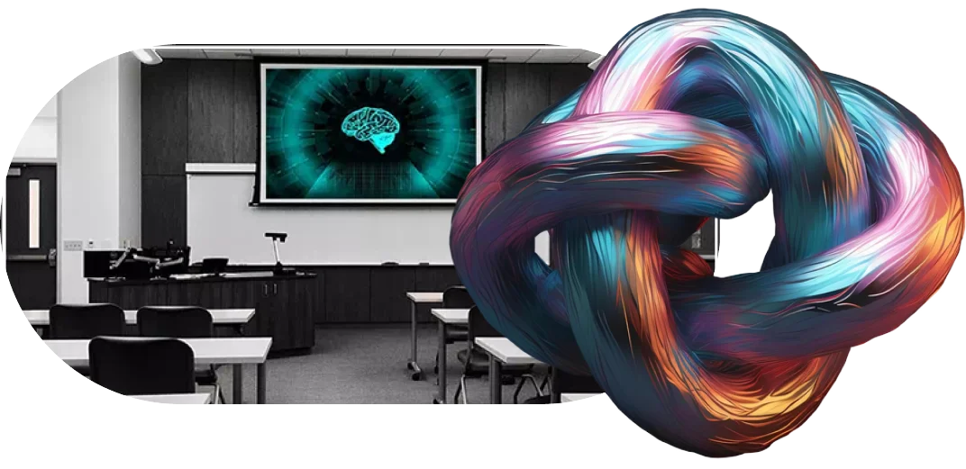 Modern classroom with digital learning tools